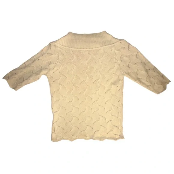 Catherine Malandrino | 3/4 Sleeve Knit V-Neck Pullover Sweater - Size L - Picture 2 of 7